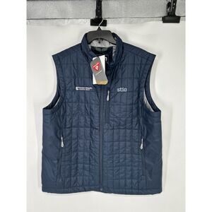 Stio Azura Insulated Vest Mens Size XL Navy Blue Primaloft Quilted Full Zip Up